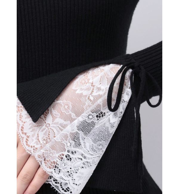 dazzlin「ヘムレースリブニットトップス」|ニット・セーター|