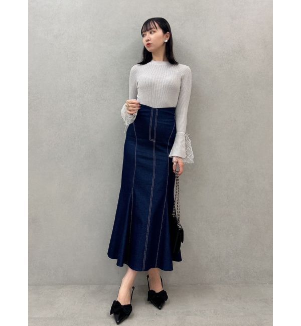 dazzlin「ヘムレースリブニットトップス」|ニット・セーター|