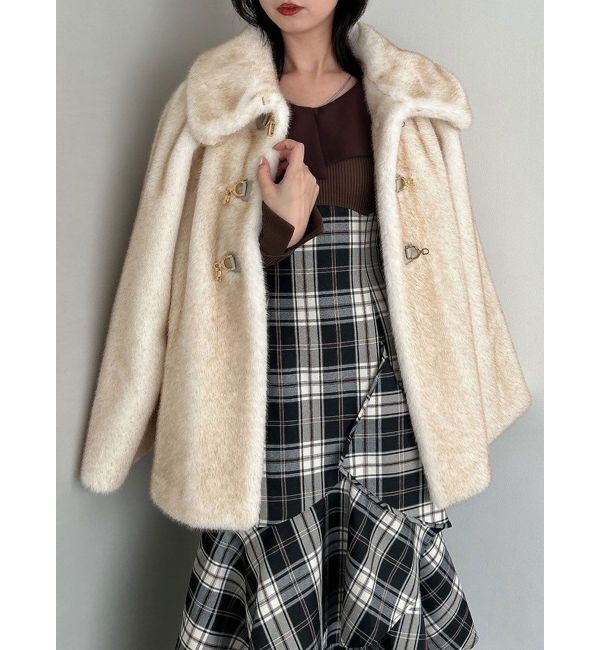 dazzlin「ビットフェイクファーミドルコート」|その他|オフホワイト