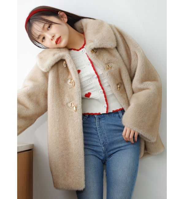 dazzlin「ビットフェイクファーミドルコート」|その他|