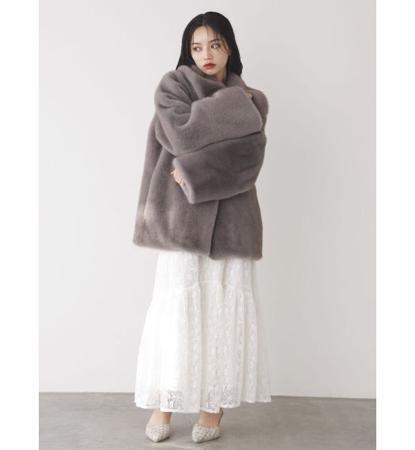 dazzlin「ビットフェイクファーミドルコート」|その他|