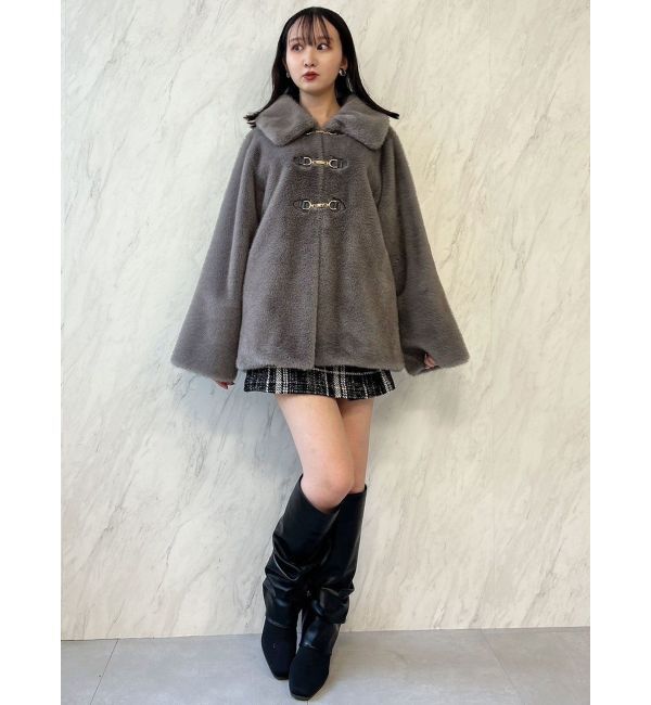 dazzlin「ビットフェイクファーミドルコート」|その他|