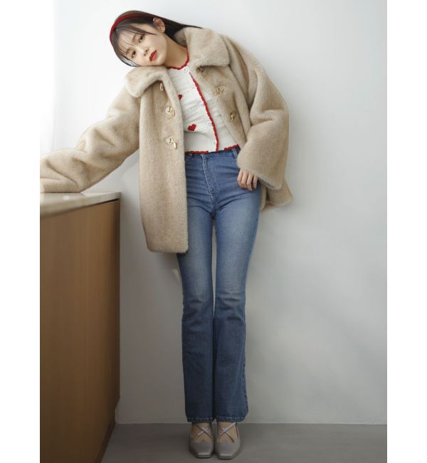 dazzlin「ビットフェイクファーミドルコート」|その他|