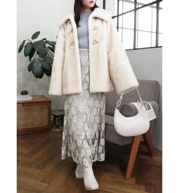 dazzlin「ビットフェイクファーミドルコート」|その他|