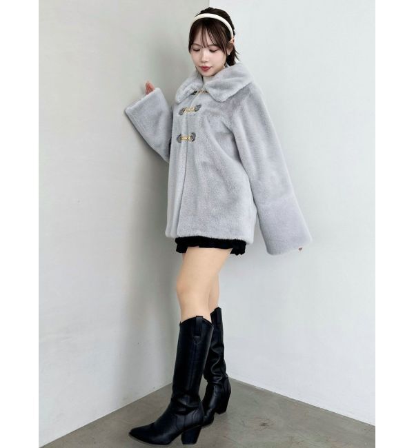 dazzlin「ビットフェイクファーミドルコート」|その他|