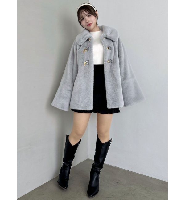 dazzlin「ビットフェイクファーミドルコート」|その他|