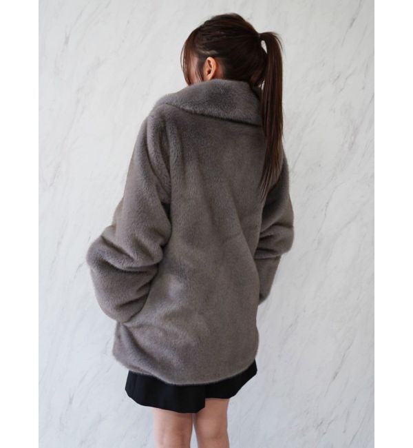 dazzlin「ビットフェイクファーミドルコート」|その他|