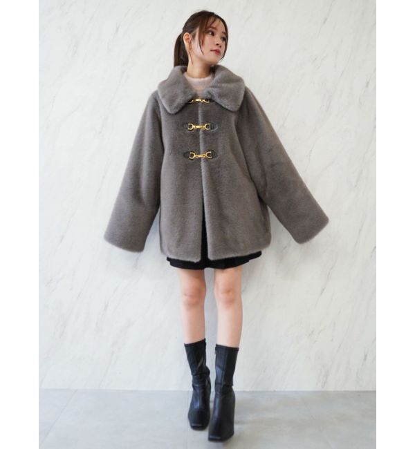 dazzlin「ビットフェイクファーミドルコート」|その他|