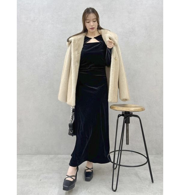 dazzlin「ビットフェイクファーミドルコート」|その他|