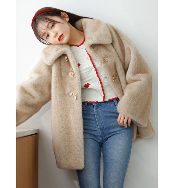 dazzlin「ビットフェイクファーミドルコート」|その他|