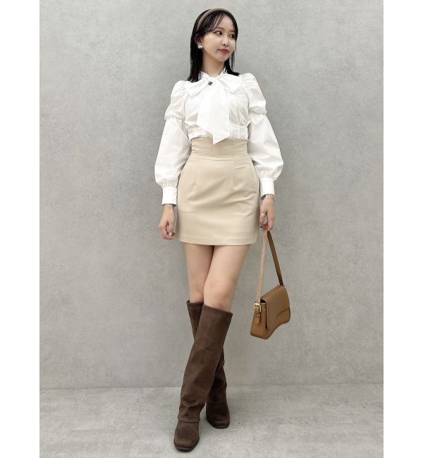 dazzlin「スクエアトウゲートルブーツ」|ロングブーツ|