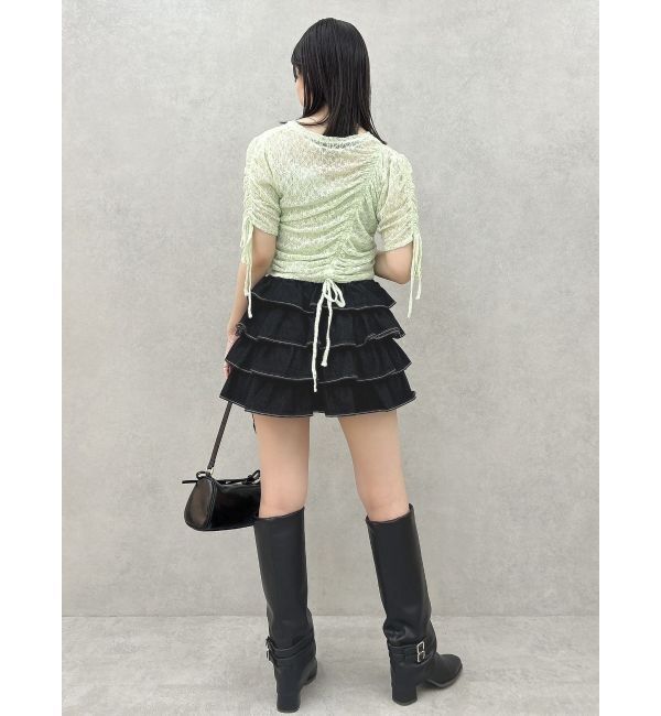 dazzlin「スクエアトウゲートルブーツ」|ロングブーツ|