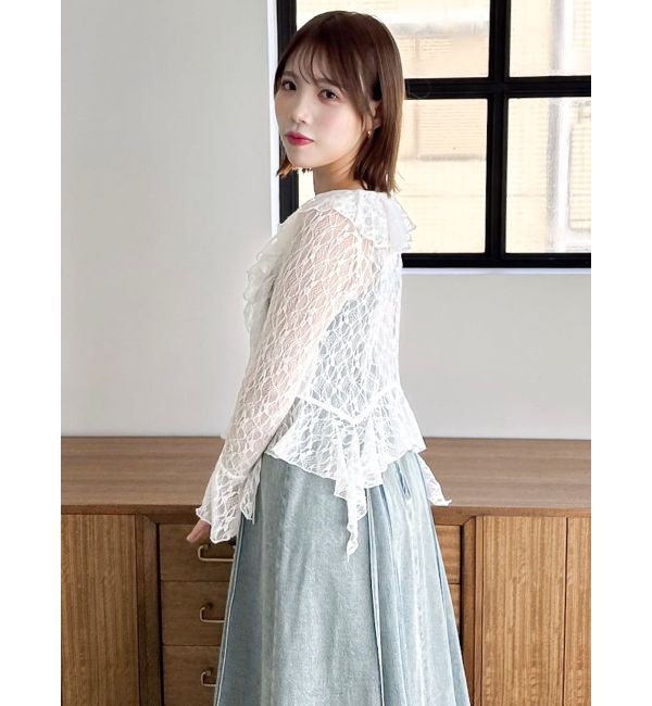 dazzlin「ラッフルヘムレースアンサンブル」|Tシャツ・カットソー|