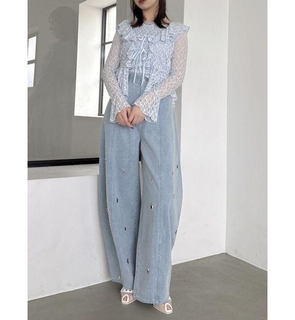 dazzlin「ラッフルヘムレースアンサンブル」|Tシャツ・カットソー|