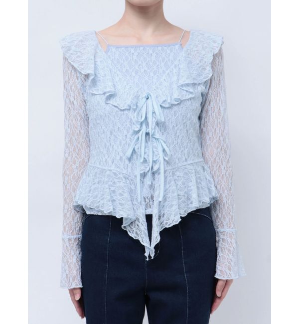 dazzlin「ラッフルヘムレースアンサンブル」|Tシャツ・カットソー|