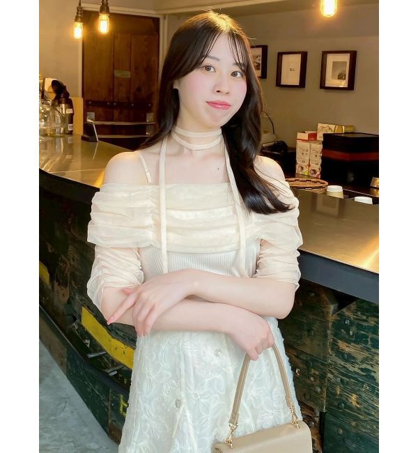 dazzlin「シアーオフショルダートップス」|Tシャツ・カットソー|