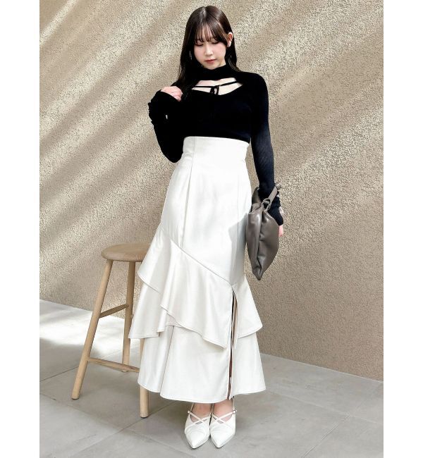 dazzlin「バックオープンリブニットトップス」|ニット・セーター|