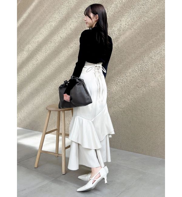 dazzlin「バックオープンリブニットトップス」|ニット・セーター|