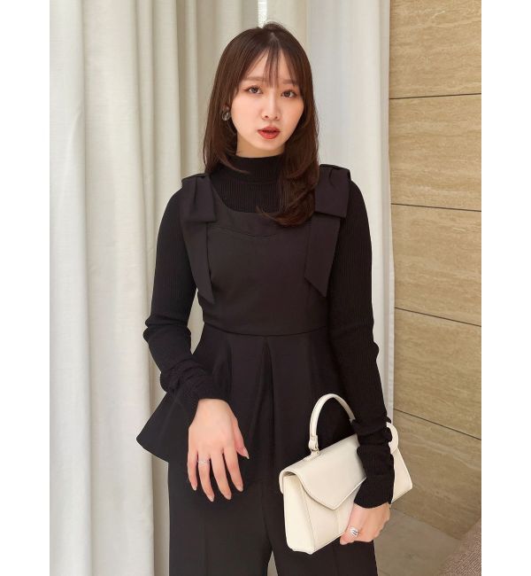 dazzlin「バックオープンリブニットトップス」|ニット・セーター|