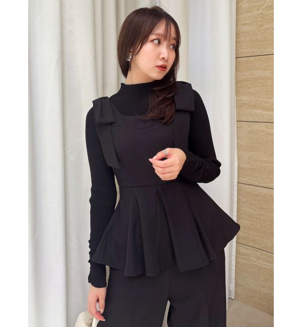 dazzlin「バックオープンリブニットトップス」|ニット・セーター|