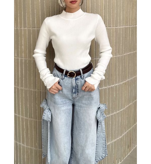 dazzlin「バックオープンリブニットトップス」|ニット・セーター|