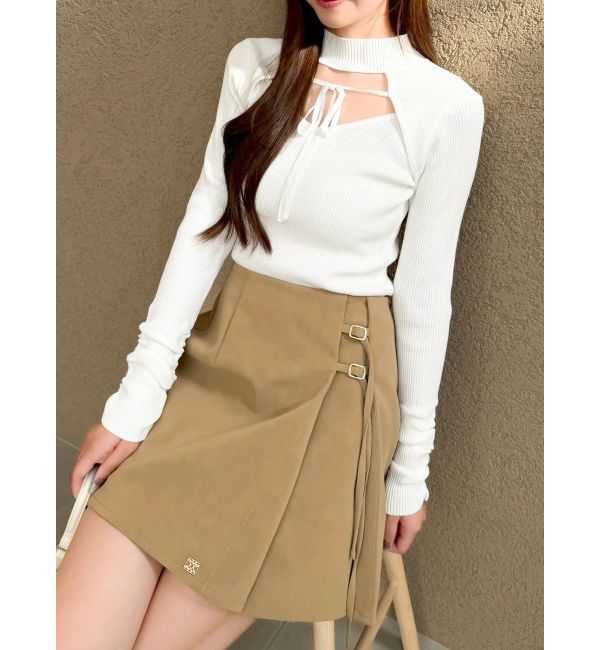 dazzlin「バックオープンリブニットトップス」|ニット・セーター|