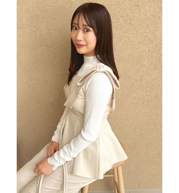 dazzlin「バックオープンリブニットトップス」|ニット・セーター|