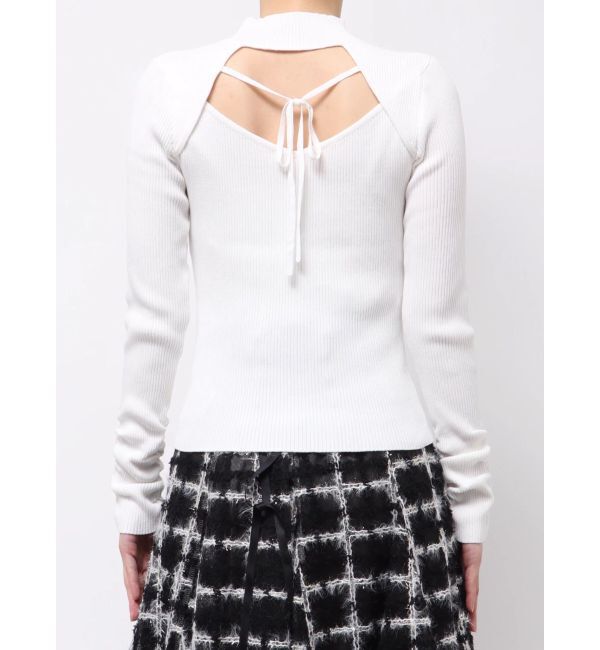 dazzlin「バックオープンリブニットトップス」|ニット・セーター|