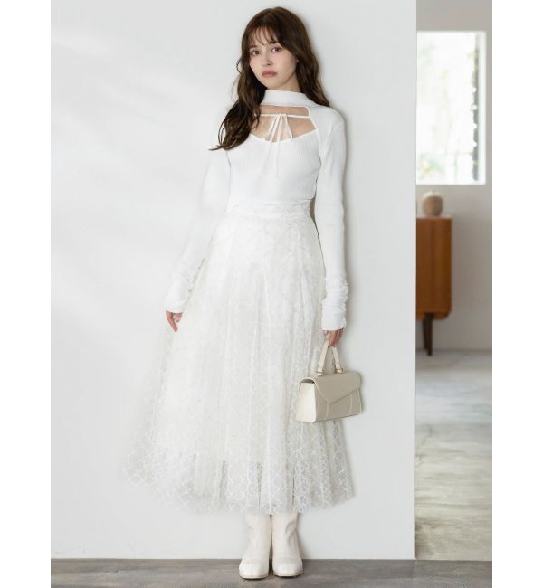 dazzlin「バックオープンリブニットトップス」|ニット・セーター|