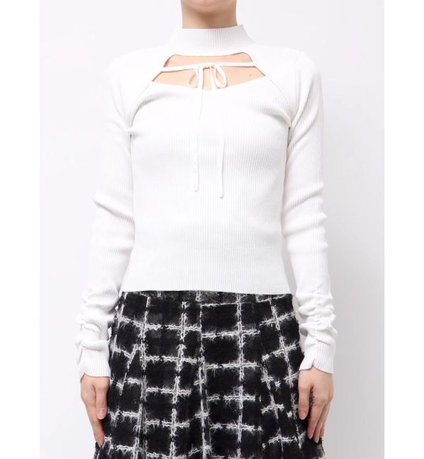 dazzlin「バックオープンリブニットトップス」|ニット・セーター|