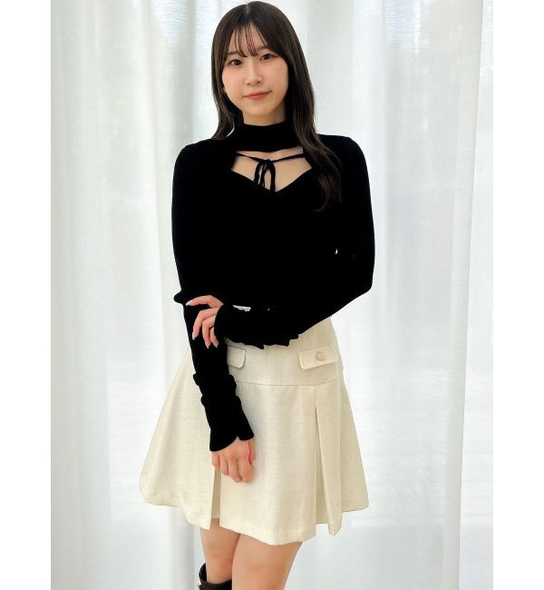 dazzlin「バックオープンリブニットトップス」|ニット・セーター|