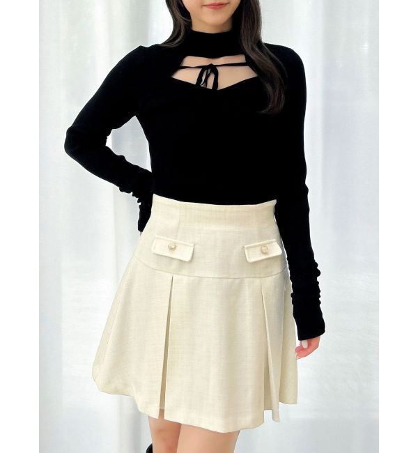 dazzlin「バックオープンリブニットトップス」|ニット・セーター|