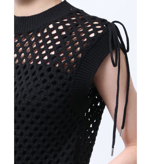 EMODA「【WEB限定】ポイントリボンクロシェトップ」|ニット・セーター|