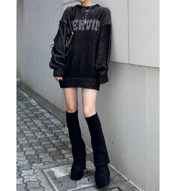 EMODA「プレーティングオーバールーズニット」|ニット・セーター|