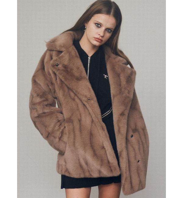 EMODA「ミディフェイクファーコート」|その他|ベージュ