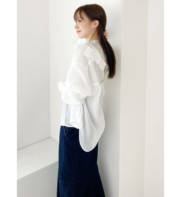 MERCURYDUO「バックスリットシアーシャツ」|シャツ・ブラウス|