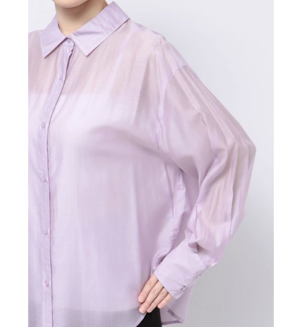 MERCURYDUO「バックスリットシアーシャツ」|シャツ・ブラウス|