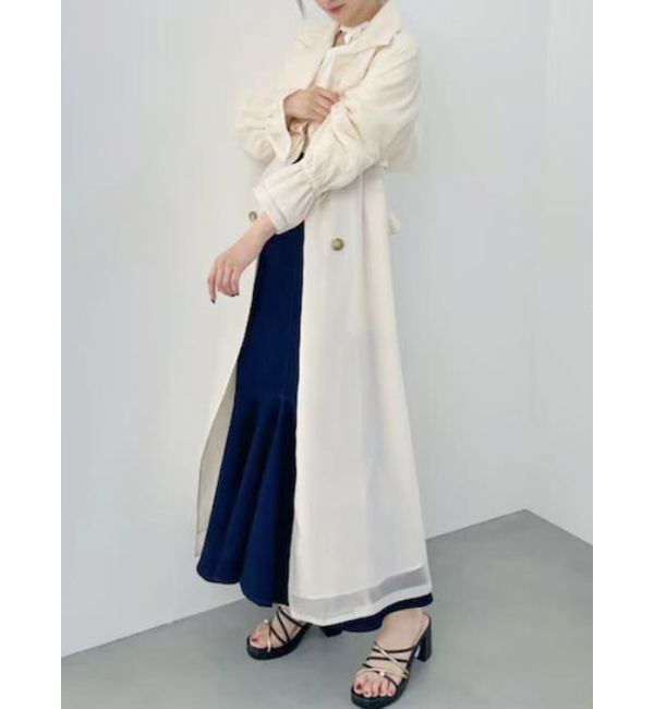 MERCURYDUO「シアートレンチ」|トレンチコート|アイボリー