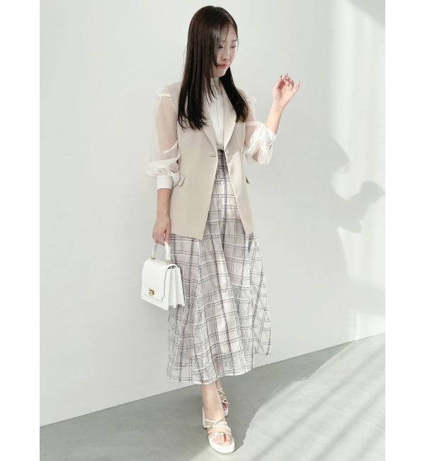 MERCURYDUO「バイカラーワンポイントパールストラップヒールサンダル」|サンダル|