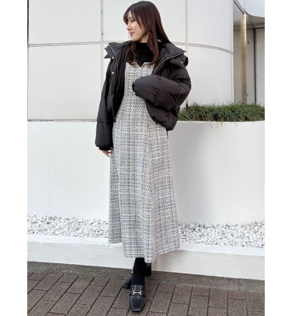 MERCURYDUO「パール付きフレアスリーブリブニット」|ニット・セーター|