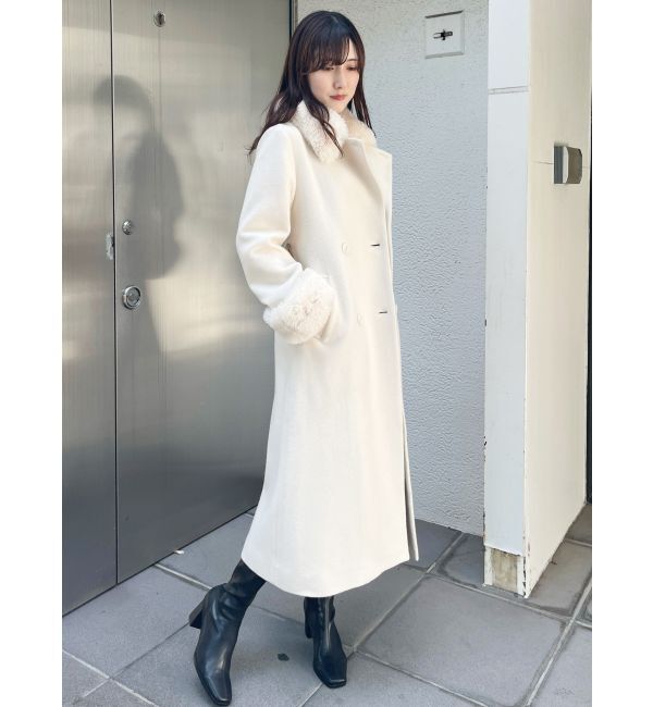 MERCURYDUO「ファー付ウールコート」|その他|