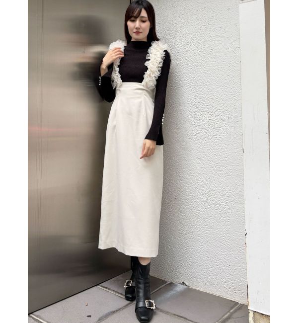 MERCURYDUO「チュールサスペンダーストレートスカート」|スカート|