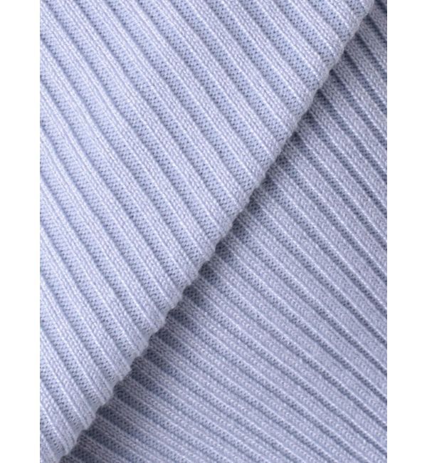 MERCURYDUO「ダブルZIP襟付きリブニット」|カーディガン|