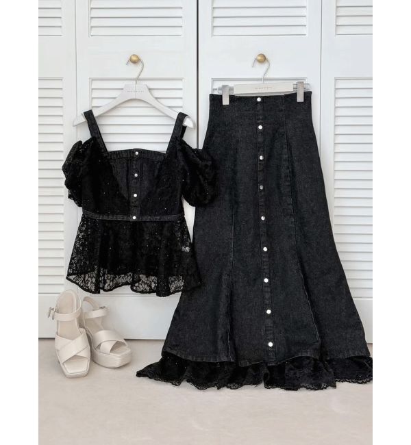 MERCURYDUO「プラットフォームクロスサンダル」|サンダル|