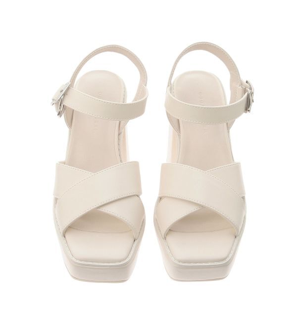 MERCURYDUO「プラットフォームクロスサンダル」|サンダル|