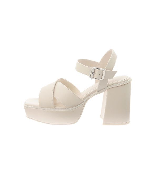 MERCURYDUO「プラットフォームクロスサンダル」|サンダル|