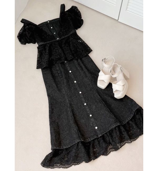 MERCURYDUO「プラットフォームクロスサンダル」|サンダル|