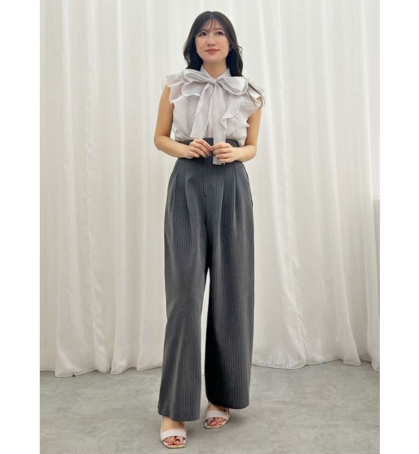 MERCURYDUO「オーガンジー配色メローブラウス」|シャツ・ブラウス|