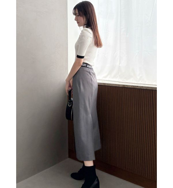 MERCURYDUO「【MARY QUANTコラボ】バイカラーカットアウトリブニット」|ニット・セーター|