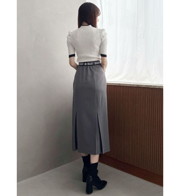 MERCURYDUO「【MARY QUANTコラボ】バイカラーカットアウトリブニット」|ニット・セーター|